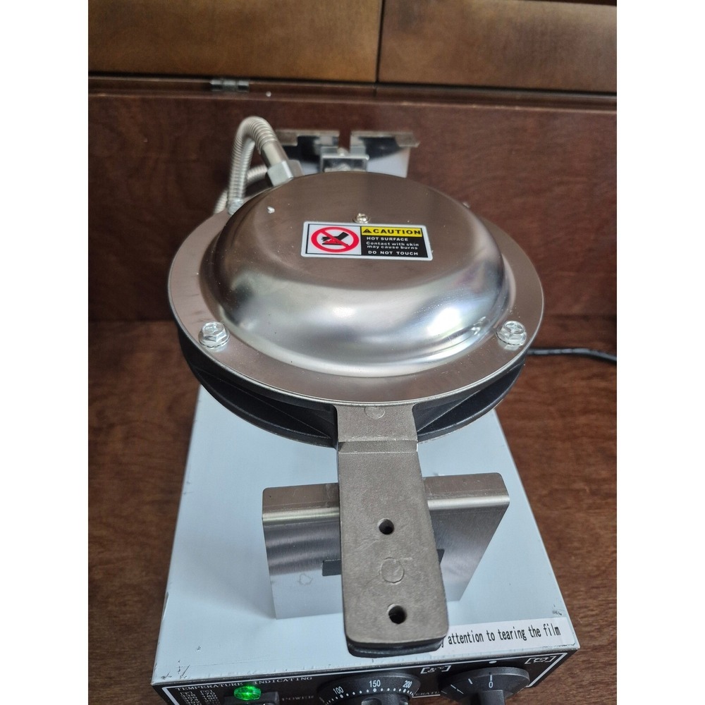 1400W  Rotatable Non-Stick Round Waffle Maker Commercial-Grade Bubble‎ Nonstick